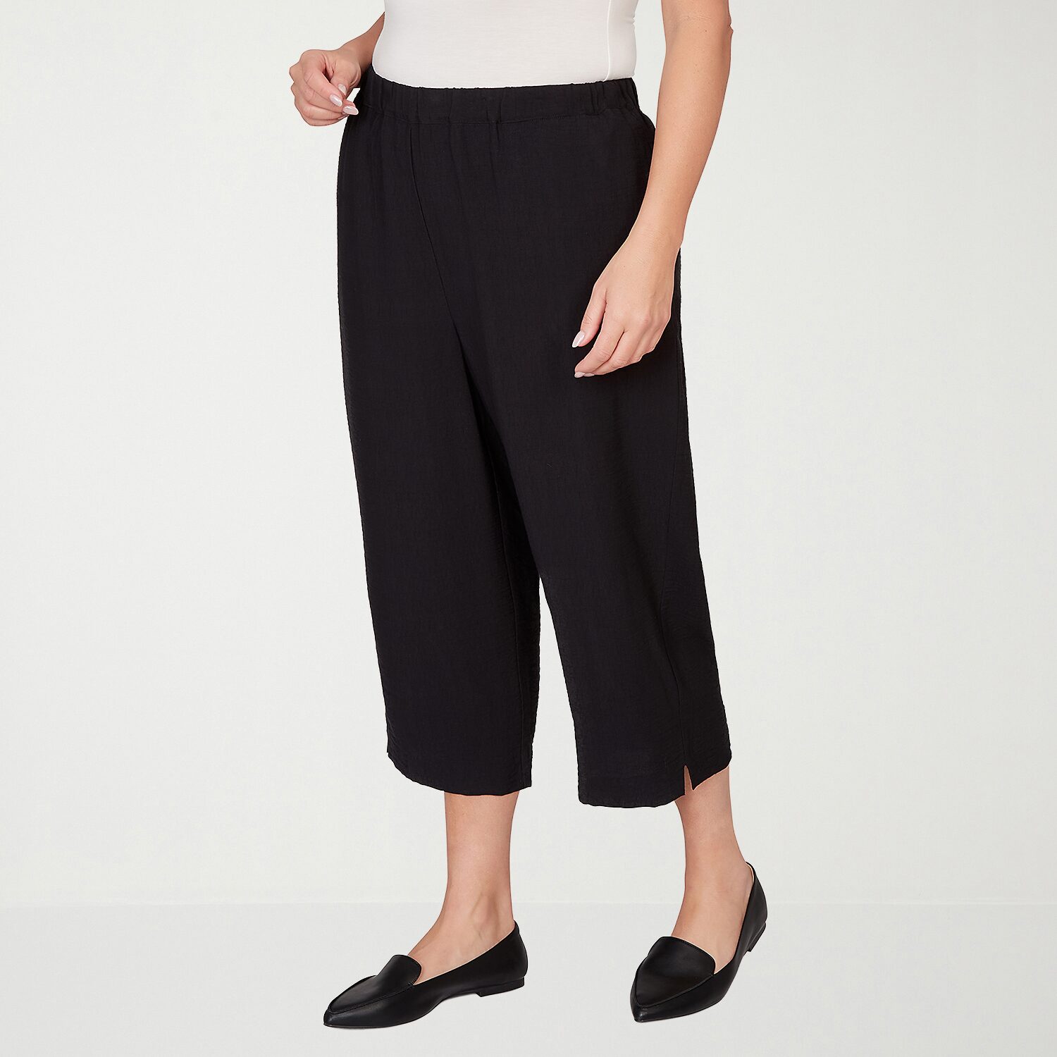 Alfred Dunner Crowd Pleaser Womens Plus Straight Capri Pant