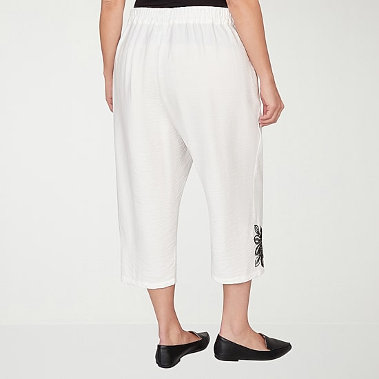 Alfred Dunner Crowd Pleaser Womens Plus Straight Capri Pant