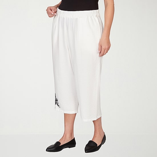 Alfred Dunner Crowd Pleaser Womens Plus Straight Capri Pant