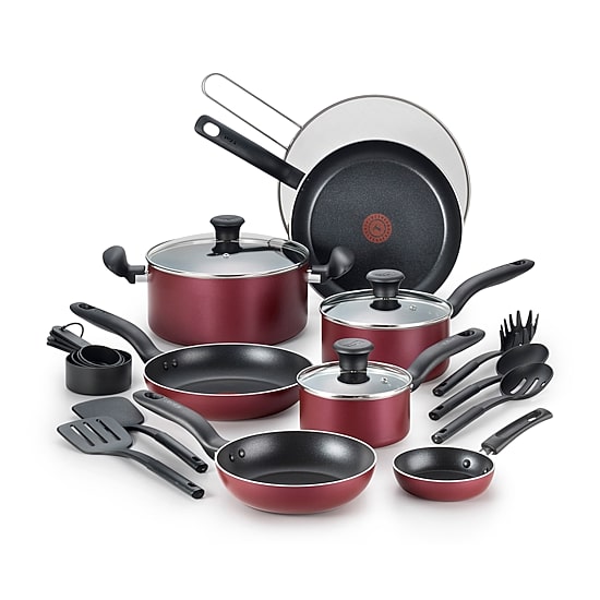 T-Fal 20-Pc. Aluminum Non-Stick Cookware Set
