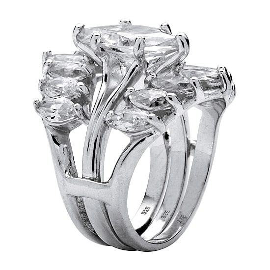 Womens 6 CT. T.W. Cubic Zirconia Sterling Silver Bridal Set
