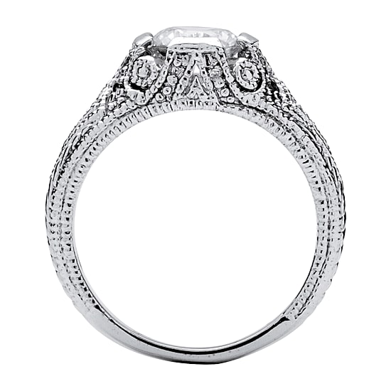 DiamonArt® Womens 1 3/4 CT. T.W. White Cubic Zirconia Sterling Silver Engagement Ring