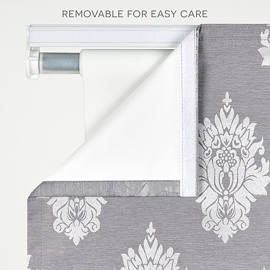 Exclusive Home Curtains Marseilles Damask Cordless Blackout Roman Shade