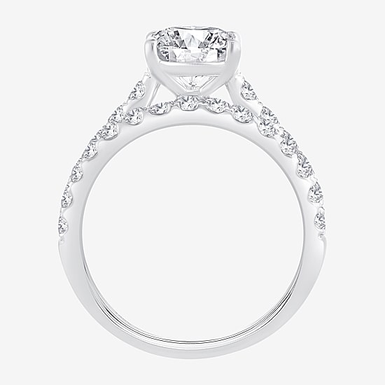 (H-I / SI1-SI2) Signature By Modern Bride Womens 2 1/2 CT. TW. Lab Grown White Diamond in 14K Gold Oval Bridal Set