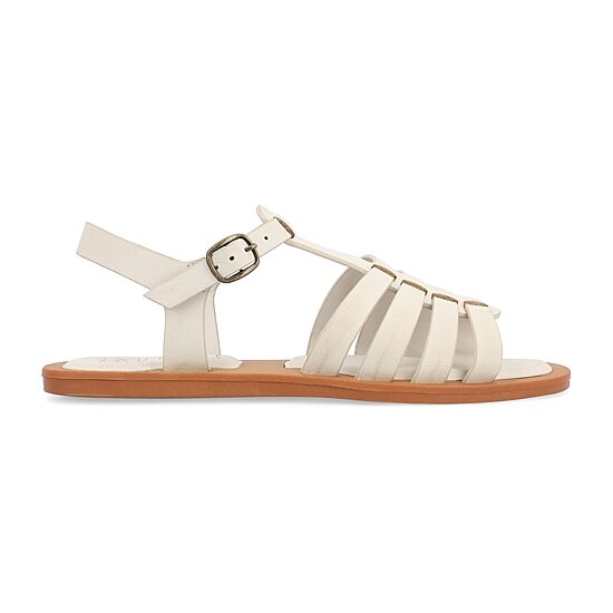 Journee Collection Womens Benicia Adjustable Strap Flat Sandals