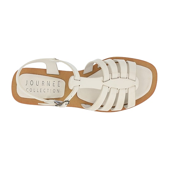 Journee Collection Womens Benicia Adjustable Strap Flat Sandals