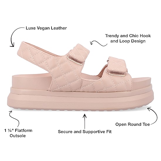 Journee Collection Debby Womens Adjustable Strap Footbed Sandals