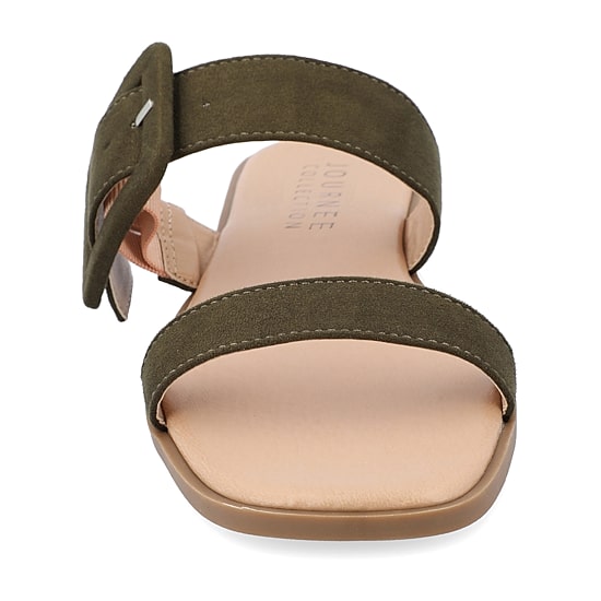 Journee Collection Womens Kerris Adjustable Strap Flat Sandals