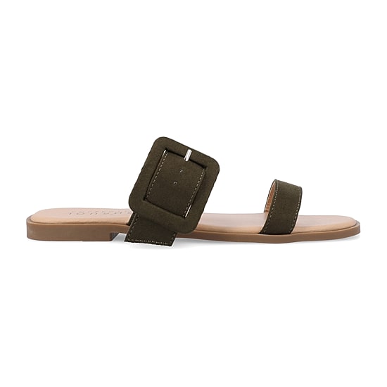 Journee Collection Womens Kerris Adjustable Strap Flat Sandals