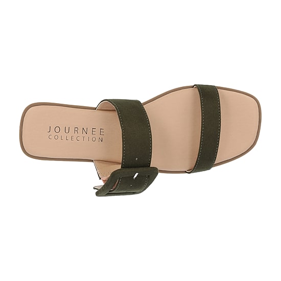 Journee Collection Womens Kerris Adjustable Strap Flat Sandals