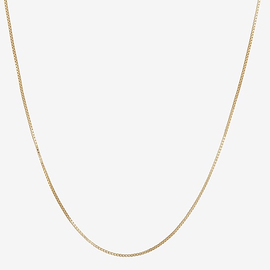 Made in Italy 14K Gold 18 - 22 Inch Solid Box Chain Necklace