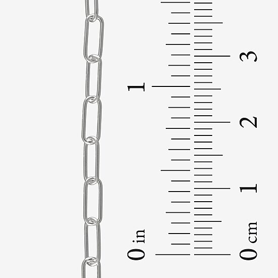 Made in Italy Womens Sterling Silver 22 Inch Paperclip Chain Necklace