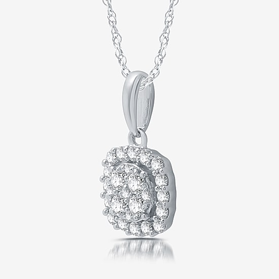 Womens 1 CT. T.W. Lab Grown White Diamond Sterling Silver Cushion 2-pc. Jewelry Set