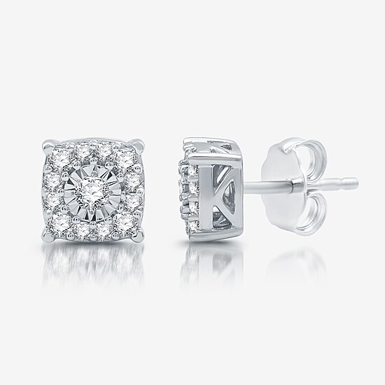 Womens 3/4 CT. T.W. Lab Grown White Diamond Sterling Silver Cushion 2-pc. Jewelry Set