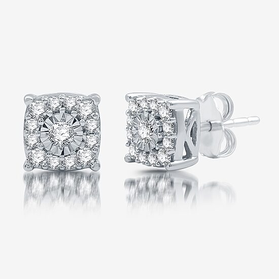 Womens 3/4 CT. T.W. Lab Grown White Diamond Sterling Silver Cushion 2-pc. Jewelry Set