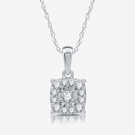 Womens 3/4 CT. T.W. Lab Grown White Diamond Sterling Silver Cushion 2-pc. Jewelry Set
