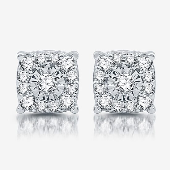Womens 3/4 CT. T.W. Lab Grown White Diamond Sterling Silver Cushion 2-pc. Jewelry Set