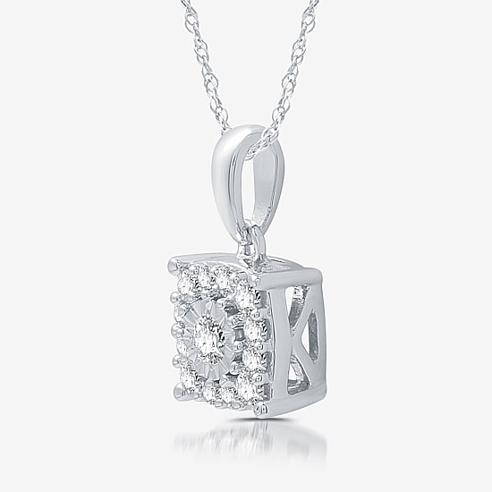 Womens 3/4 CT. T.W. Lab Grown White Diamond Sterling Silver Cushion 2-pc. Jewelry Set