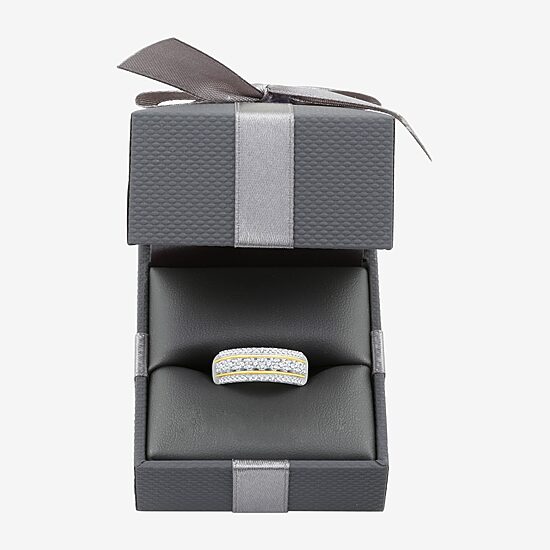 Womens 1/2 CT. T.W. Lab Grown White Diamond 14K Gold Over Silver Sterling Silver Band