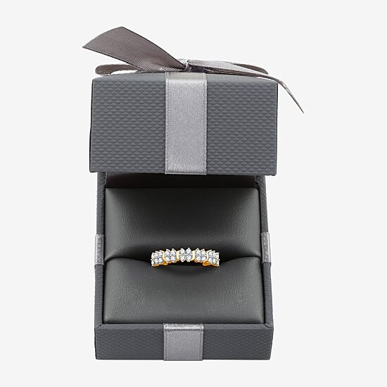 Womens 1/2 CT. T.W. Lab Grown White Diamond 14K Gold Over Silver Sterling Silver Band