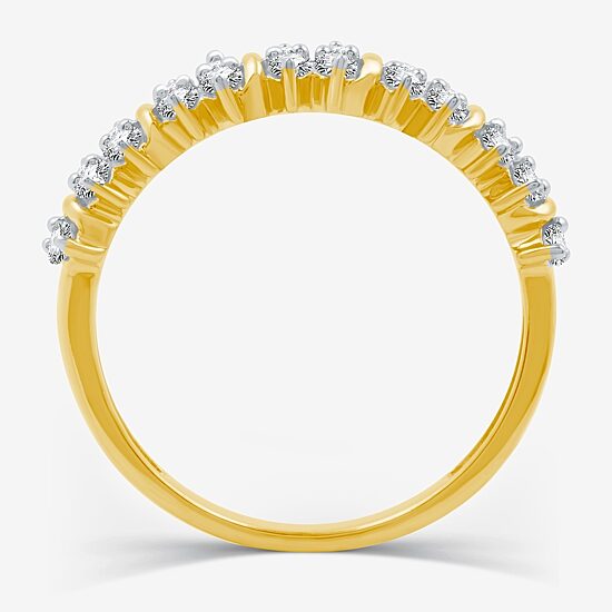 Womens 1/2 CT. T.W. Lab Grown White Diamond 14K Gold Over Silver Sterling Silver Band