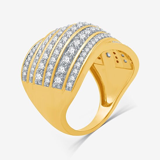 Womens 1 1/2 CT. T.W. Lab Grown White Diamond 14K Gold Over Silver Band