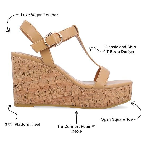 Journee Collection Womens Matildaa Wedge Sandals