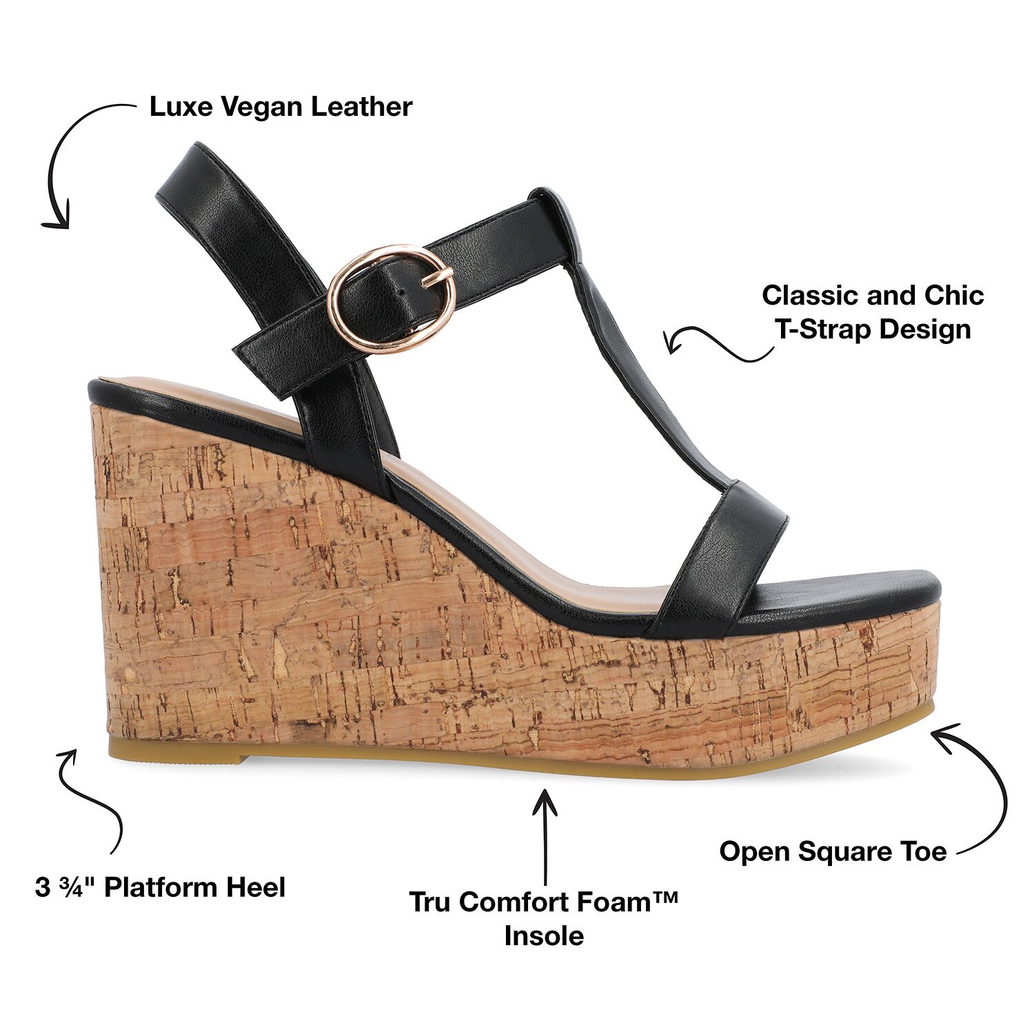 Journee Collection Womens Matildaa Wedge Sandals