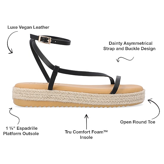 Journee Collection Womens Odelia Ankle Strap Flat Sandals