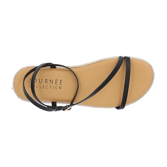 Journee Collection Womens Odelia Ankle Strap Flat Sandals