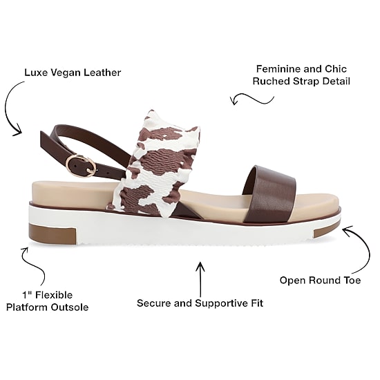 Journee Collection Womens Riya Slingback Strap Flat Sandals
