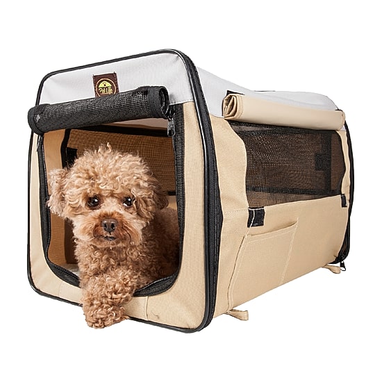 Pet Life ® Airline Approved Folding Zippered Sporty Cage Pet Carrier