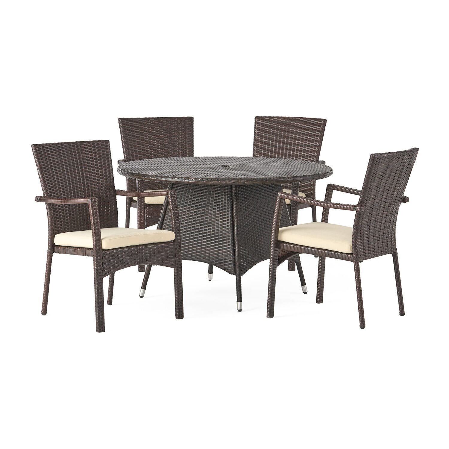 5-pc. Cushioned Circle Dining Set