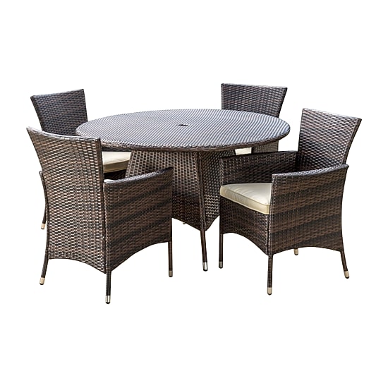 5-pc. Cushioned Circle Dining Set