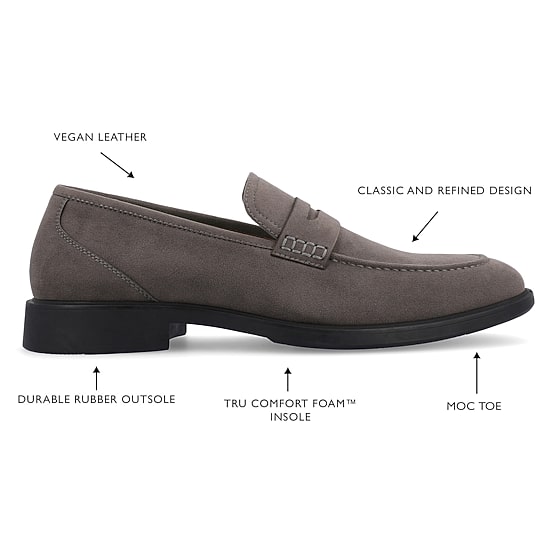 Vance Co Keith Mens Round Loafers