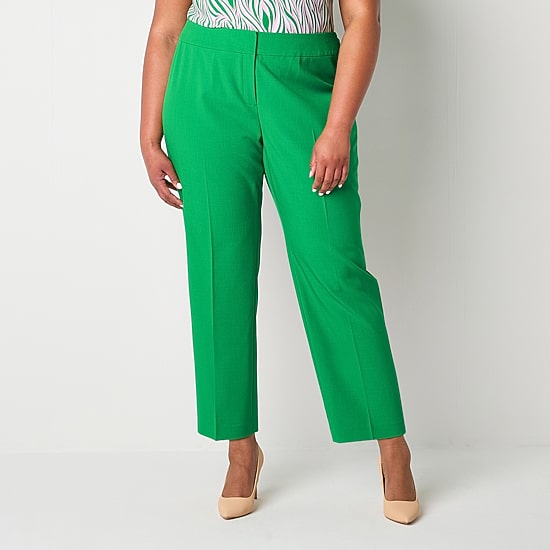 Black Label by Evan-Picone Womens Plus Classic Fit Straight Suit Pant