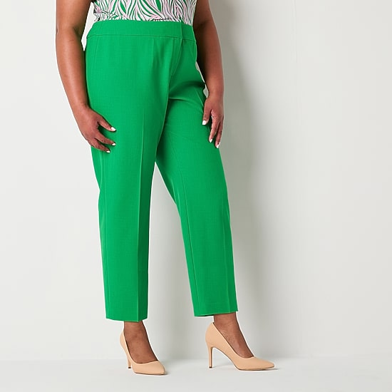 Black Label by Evan-Picone Womens Plus Classic Fit Straight Suit Pant