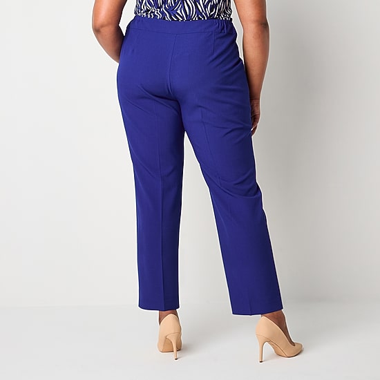 Black Label by Evan-Picone Womens Plus Classic Fit Straight Suit Pant