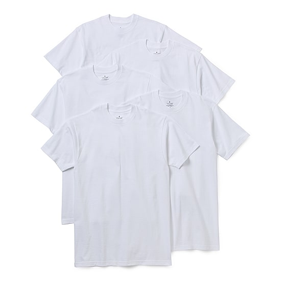 Stafford Heavyweight Bonus Pack Mens 5 Pack Short Sleeve Crew Neck