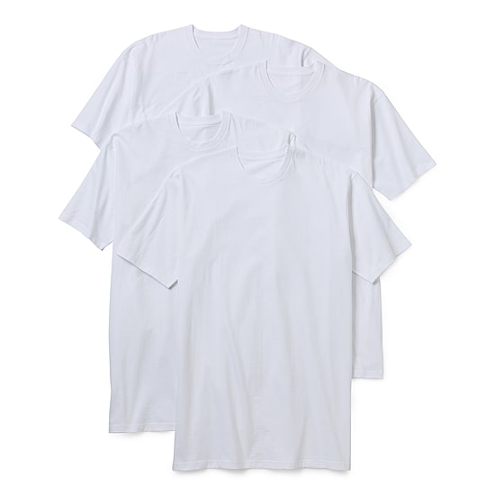 Stafford Heavyweight Mens 4 Pack Short Sleeve Crew Neck T-Shirt Extra Tall