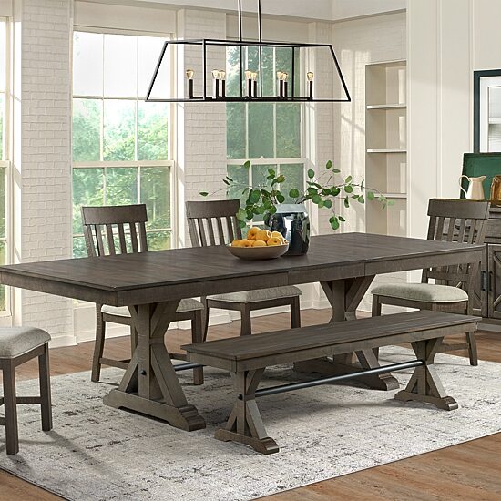 Remington 6-Piece Dining Set with Backless Bench