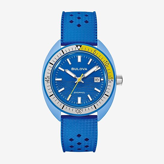 Bulova Unisex Adult Blue Strap Watch 98b445