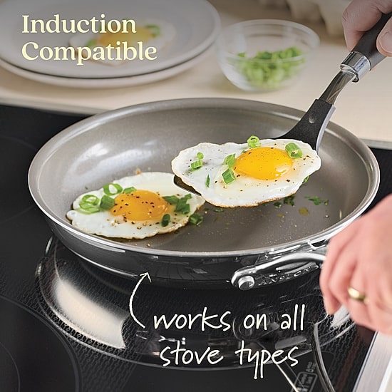 Anolon Everlast Stainless Steel Ceramic 3-pc. Frying Pan Set