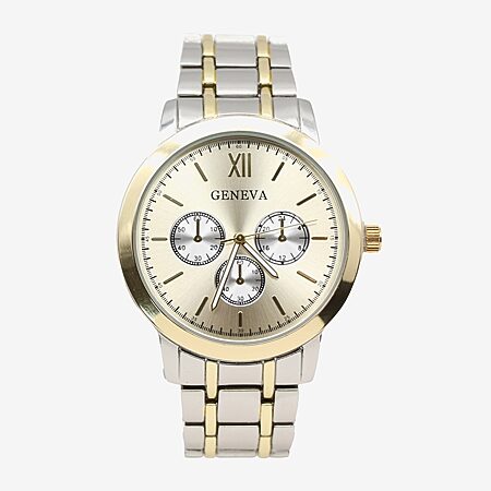 Geneva Mens Silver Tone Bracelet Watch Mac8120jc - JCPenney