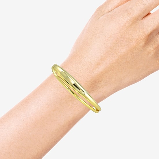 Silver Addiction Womens 14K Gold Over Silver Bangle Bracelet
