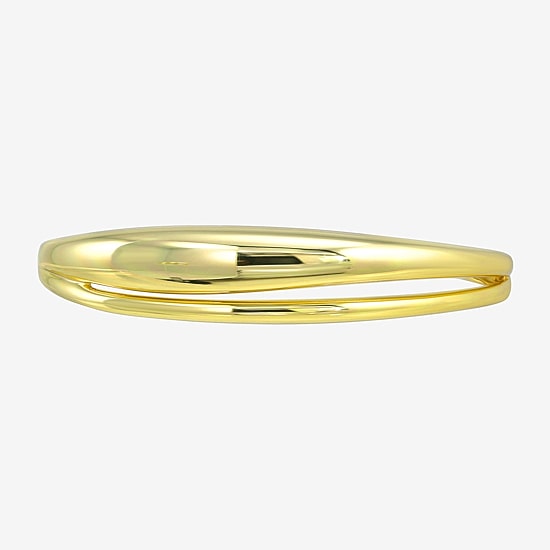 Silver Addiction Womens 14K Gold Over Silver Bangle Bracelet