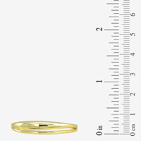Silver Addiction Womens 14K Gold Over Silver Bangle Bracelet