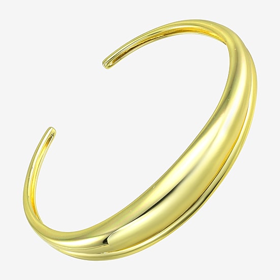 Silver Addiction Womens 14K Gold Over Silver Bangle Bracelet