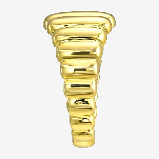 Silver Addiction Womens 11.5MM 14K Gold Over Silver Band