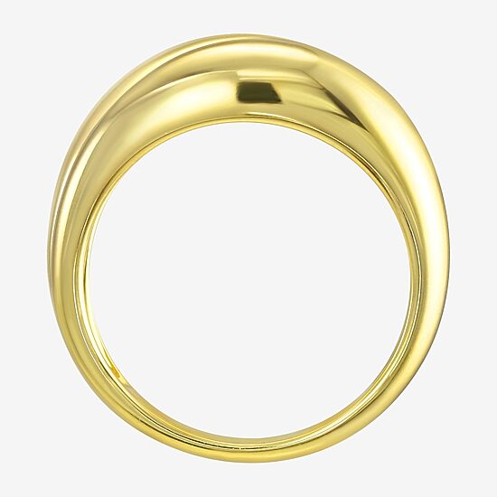 Silver Addiction Womens 23.MM 14K Gold Over Silver Bypass  Band